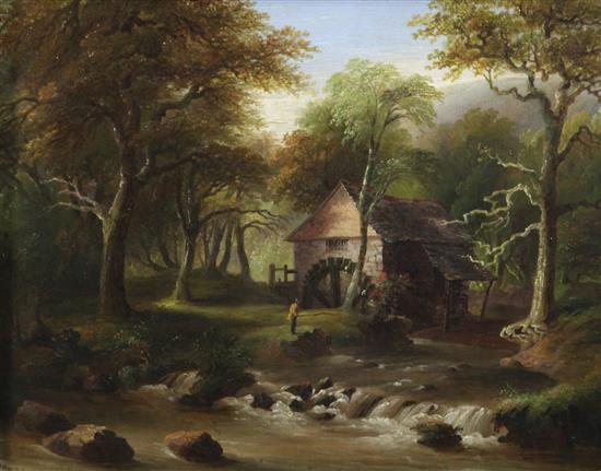 John Wallace Tucker (1808-1869) Weir Mills, near Clifford Bridge on the River Teign, 10 x 12in.